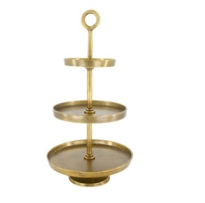 Elegant <b>3</b>-<b>Tier</b> Metal <b>Cake</b> <b>Stand</b> Gold Finish Cupcake Display Holder Decorative Dessert Serving Tray Weddings Decor <b>Cake</b> Server - Product Image 1