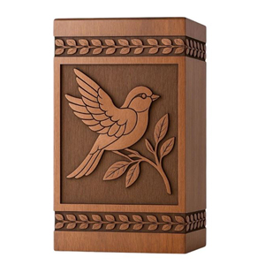 Wooden Urn with Religious Symbol Engraving Wooden Urn Manufacturer Bulk Supply by AYAANS - Product Image 1