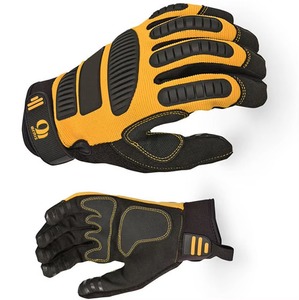 Anti-Vibration Safety Work <b>Gloves</b> Cut-Proof Best Quality Leather Heavy-Duty Adjustable Wristband Impact Level 3 <b>Gloves</b> - Product Image 3