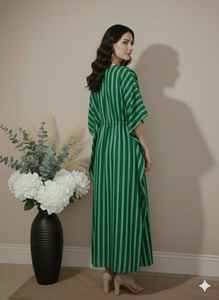 Vestido Midi Vintage Hecho a Mano con Nuevo Diseño 2026 para Mujer, Kaftán Largo de Algodón para Dormir, con Decoración de Encaje, Talla Única, Lavable - Product Image 3