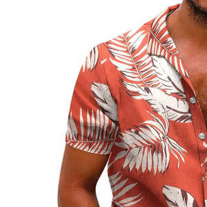Nouvelles Chemises Hawaïennes pour Hommes de Haute Qualité, Personnalisées, d'été, à Manches Courtes, en Coton Imprimé Ethnique, Amples et Écologiques - Product Image 4