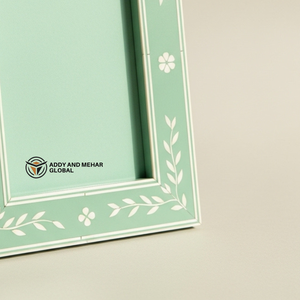 Wholesale Custom Bone Inlay Photo <b>Frames</b> Artisanal Floral Inlay wood <b>Frame</b> Bespoke Home Decor <b>Frames</b> with Private Labelling - Product Image 4