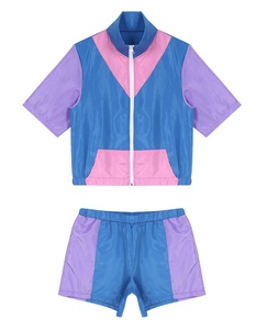 ชุดเซ็ตเสื้อแจ็คเก็ตซิปและกางเกงขาสั้นแฟชั่นใหม่สำหรับผู้หญิง - Product Image 6