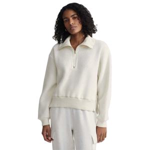 Veste polaire mi-zippée douce et moelleuse pour femmes, design tendance et confortable pour le temps froid - Product Image 1