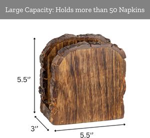 Porte-serviettes en bois style ferme pour table, décoration de Thanksgiving et de Noël, antique, rustique, en bois massif, pour cuisine - Product Image 5