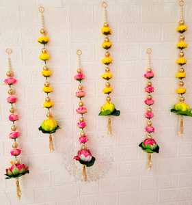 Guirlande décorative de marguerites artificielles avec pompons, style Art Déco, pour anniversaire, mariage, Mandap, scène, fête, festival, événement, maison, Diwali - Product Image 5