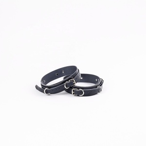 <b>Bondage</b> Thigh <b>Cuffs</b> Cowhide Leather Different Colors Stocked Manufacturer BDSM-0106 - Product Image 1