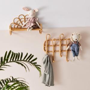 Meilleure Vente : Organisateur Mural en Rotin Durable Fait Main, Étagère Murale en Rotin Naturel avec Crochets de Rangement pour Entrée, Origine Vietnam - Product Image 2