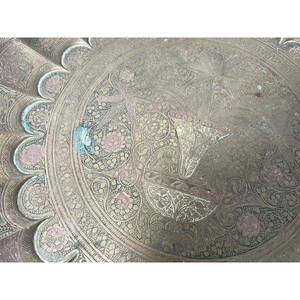 Assiette de présentation décorative en métal, en laiton doré brillant, pour la cuisine et la table, pour servir les aliments et les plats - Product Image 2