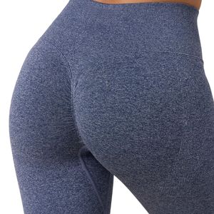 Legging d'entraînement taille haute bleu fumé pour femme, extensible, pour fitness, yoga et sport - Product Image 6