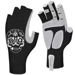 Nouveaux gants de navigation et de pêche en cuir unisexes, protection épaisse de la paume, antidérapants, anti-UV, fermeture à boucle auto-agrippante pour une utilisation en extérieur toute saison - Product Image 3