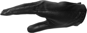 Guantes de cuero para conducir en negro y dorado - Product Image 5