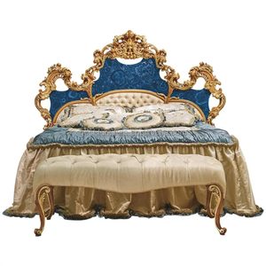 Juego de Dormitorio King Size de Lujo Estilo Barroco Italiano, Madera de Caoba, para Apartamento, Villa Real, Castillo, Muebles Tallados a Mano - Product Image 6