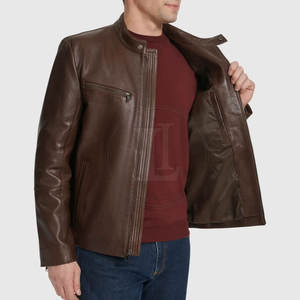 Vestes en cuir fabriquées avec les meilleurs matériaux, vestes en cuir à bas prix, vestes en cuir très vendues en hiver pour hommes - Product Image 4