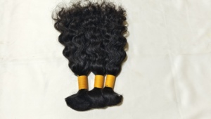 Cabello Humano Remy Sin Procesar de Templo Indio, a Granel, con Cutícula Alineada, Rizado Natural, Rizado Suelto, Rizado Jerry, Rizado Profundo, Rizado Ondulado, 100 gramos - Product Image 5