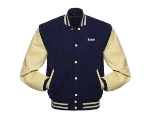 Vestes en cuir de style varsity et baseball pour hommes, avec logo personnalisé imprimé, en laine, coupe longue, 2024 - Product Image 2