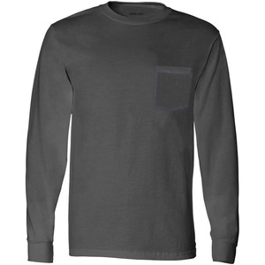 T-shirt personnalisé à manches longues pour homme avec poche, en coton premium, col rond, décontracté, pour le travail, OEM ODM, vente en gros de vêtements - Product Image 4