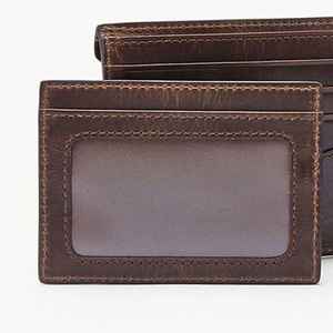 กระเป๋าสตางค์หนังแท้สีดำสำหรับผู้ชาย ดีไซน์หรูหรา ทำมือ ทรงบาง - Product Image 3