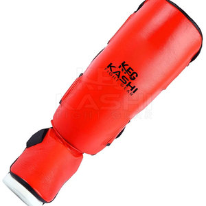 Protège-tibias fiables en cuir PU avec fermeture auto-agrippante, structure légère et flexible, ajustement stable pour l'entraînement de boxe - Product Image 4
