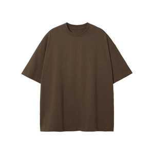T-shirt graphique épais en coton coupe ample pour homme, design de logo personnalisé, col ras du cou côtelé de luxe, vêtements pour homme - Product Image 1