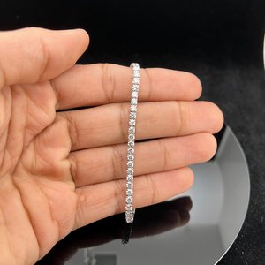 Dailywear Customize 2MM 4MM VVS Moissanite Tennis <b>Bracelet</b> 925 Sterling Silver Dainty Luxury Minimalist Jewelry Gift Party Wear - Product Image 6