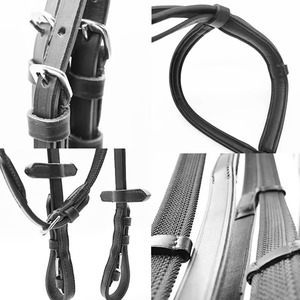 SPALL JP SPORTS Brida para Caballo de Alta Calidad, Cuero Genuino Inglés con Juego de Riendas Antideslizantes, Segura y Cómoda SJS-HBR-0009 - Product Image 3