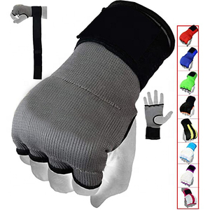 Gants de boxe au design unique et écologiques, personnalisables avec logo OEM, en néoprène, demi-doigts, avec bandages en gel et protection interne de poing en gel. - Product Image 6