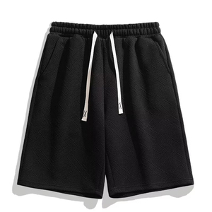 Shorts en laine tricotée décontractés pour hommes de qualité supérieure, avec cordon de serrage, respirants, taille mi-haute, style streetwear ample, longueur genou, OEM, faible MOQ - Product Image 3