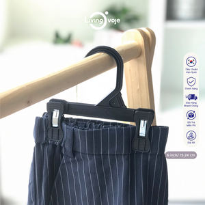 Lot de 10 cintres à vêtements en plastique de 30 cm avec pinces (sans coussinets en caoutchouc) – Utilisation polyvalente pour armoire - Product Image 2