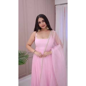 ชุดราตรีปักลายแฟนซีและชุด dupatta พร้อมงานลำดับ - Product Image 4
