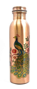Botellas de Cobre Hechas a Medida con Estampados de Pavo Real Indio, Aptas para Tiendas y Hogares, Disponibles en Varios Diseños - Product Image 5