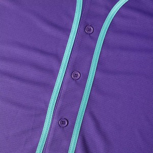 Camiseta de Béisbol Unisex de Manga Corta, Absorbente de Humedad, de Poliéster, con Botones al Frente, Diseño de Bloques de Color Sólido, para Todas las Temporadas - Product Image 6