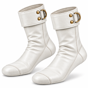 Chaussettes Khuff en cuir pleine fleur personnalisées pour hommes avec revers réglable et boucle – Chaussures islamiques traditionnelles pour la vente en gros - Product Image 4