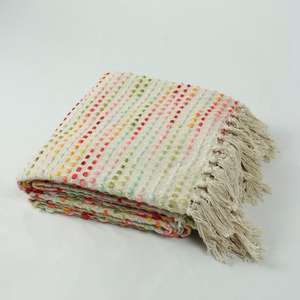 Couverture en tissu doux faite à la main sur mesure en Inde, jeté de canapé, décoration de la maison, style bohème - Product Image 5