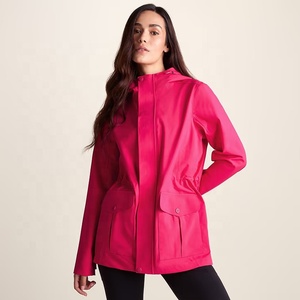 Bright <b>Pink</b> Women's Hooded <b>Jacket</b> <b>Waterproof</b> Outdoor Coat with Pocket for Hiking Travel Women Rain <b>Jacket</b> - Product Image 5