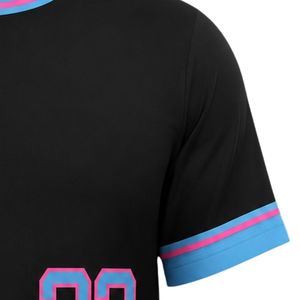 Maillot de baseball personnalisé bleu roi pour homme, à manches courtes, uniforme d'équipe sportive, léger, pour entraînement et matchs - Product Image 5