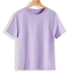 OEM Men's <b>Polyester</b> Nylon T Shirt Short Sleeve Crew Neck Plain Solid Color Casual Blank Wholesale Supplier - Product Image 2