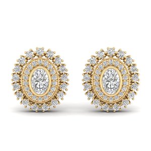 REYES Shining Oval Cut 2.54 Carat Moissanite <b>Earrings</b> Luxury Statement 925 Sterling Silver Wedding Screw <b>Back</b> Stud <b>Earrings</b> - Product Image 2