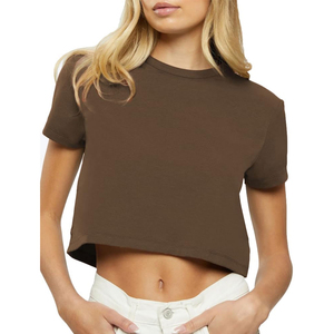 Tops Cortos de Verano para Mujer, Ecológicos, Transpirables, de Secado Rápido, con Cuello Alto, Elegantes, de Corte Regular, Cómodos, con Logotipo Personalizado - Product Image 4