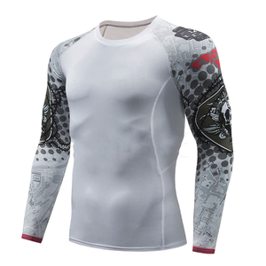 Vêtements de sport pour hommes de haute qualité, personnalisés en gros, OEM, rashguard MMA anti-UV, respirant et à séchage rapide pour l'entraînement de combat - Product Image 2
