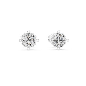 Boucles d'oreilles en diamant fantaisie taille coussin de 1,00 carat, en or 14K 18K, pierres cultivées en laboratoire certifiées IGI, bijoux de luxe, grossistes et fournisseurs de détail - Product Image 4