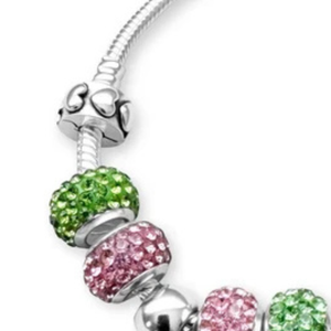   Bracelet Starter Shield pour femme, élégant, vert, rose et or, avec pendentif bouclier, bijou de mode, accessoire de poignet stylé - Product Image 5