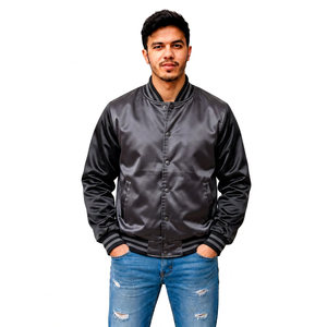 Fabricant de vestes bomber en satin personnalisées, streetwear, vestes letterman, vente en gros, marque privée, fournisseur de vêtements OEM, usine - Product Image 3