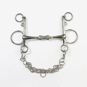 Mors de cheval Pelham à double renfort avec chaîne de bridage pour un contrôle avancé, mors de cheval Weymouth en acier inoxydable OEM à vendre - Product Image 6