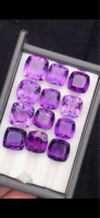 Ametyste naturelle originale 100 % naturelle, pierre précieuse taillée, améthyste violette pour la fabrication de bijoux, traitée par cirage/huile, 2,7, prix de gros