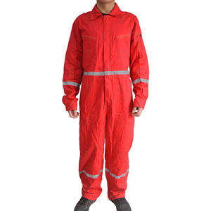 Factory Custom FR <b>Fire</b> Resistant Cotton Coveralls Reflective Tape High Visibility Safety Workwear Industrial Protective Uniform - Product Image 2