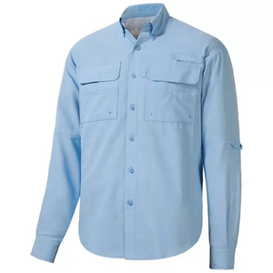 Camisa de Manga Larga para Hombre, Color Azul Marino, Corte Regular, Color Sólido, Informal, para Otoño, Transpirable, 100% Algodón Tejido - Product Image 3