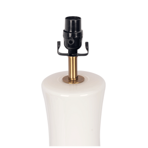 Lampada da Tavolo in Vetro Cascade Off-White con Base Dorata, Elegante Lampada in Vetro Cascade - Product Image 5