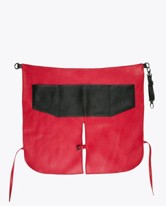 Capa de Peluquería de Mezclilla con Bolsillos con Estampado de Calaveras y Cintura Ajustable para Uso en Barberías y Salones - Product Image 3