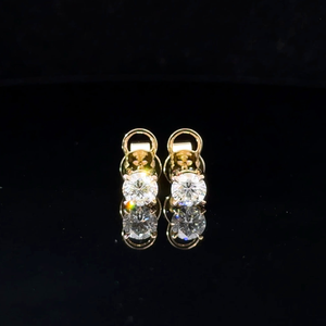 18K Gold Lab Grown Diamond <b>Stud</b> <b>Earrings</b> 1 Carat VVS1 Clarity Round Brilliant Cut Solitaire Certified <b>Earring</b> <b>Studs</b> - Product Image 1